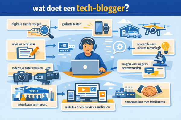Alles over het beroep tech-blogger Wat doet een tech-blogger